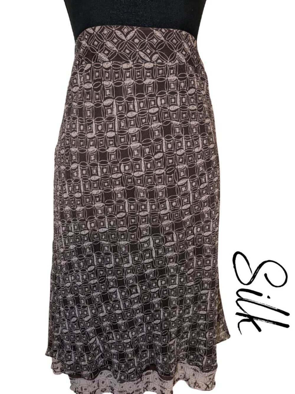 Silk Valerie Stevens Skirt – Beaded Hem